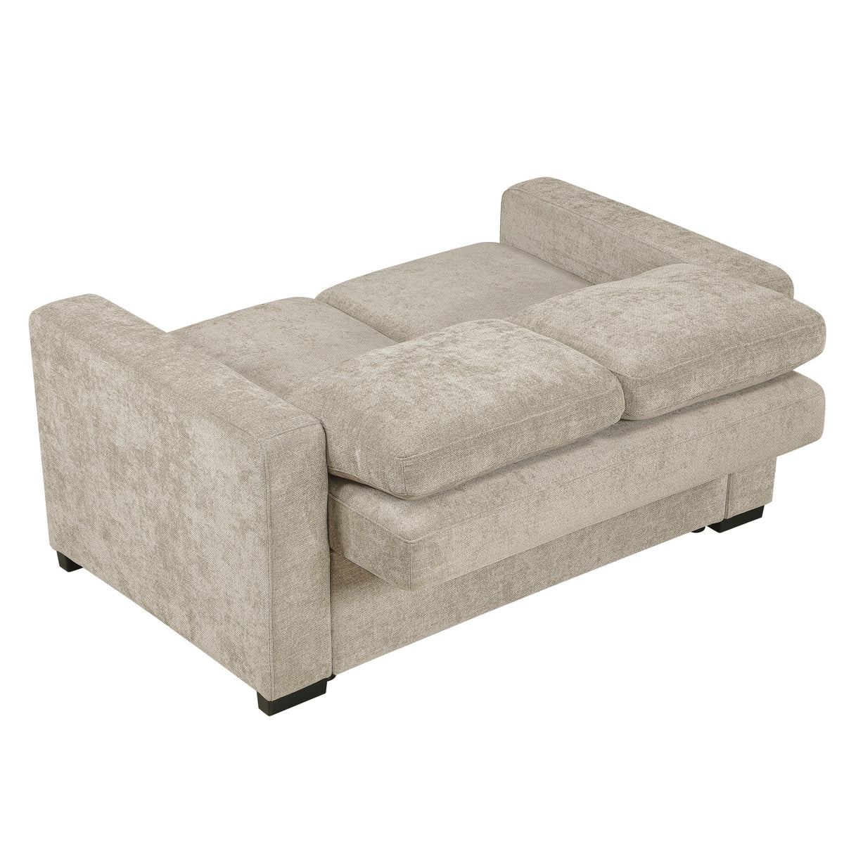 Koben Tan Convertible Loveseat With Pull-out Bed - Ornate Home