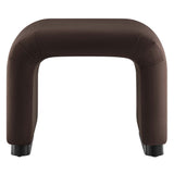 Koda Black/Chocolate Brown Performance Velvet Waterfall Stool - Ornate Home