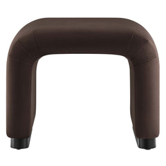 Koda Black/Chocolate Brown Performance Velvet Waterfall Stool - Ornate Home