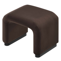 Koda Black/Chocolate Brown Performance Velvet Waterfall Stool - Ornate Home