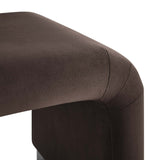 Koda Black/Chocolate Brown Performance Velvet Waterfall Stool - Ornate Home