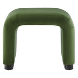 Koda Black/Moss Green Performance Velvet Waterfall Stool - Ornate Home