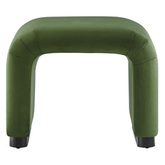 Koda Black/Moss Green Performance Velvet Waterfall Stool - Ornate Home