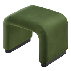 Koda Black/Moss Green Performance Velvet Waterfall Stool - Ornate Home