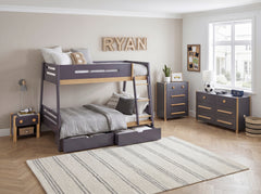 Koda Brown Twin/Full Bunk Bed - Ornate Home