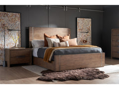 Koda Medium Brown Oak King Bed - Ornate Home
