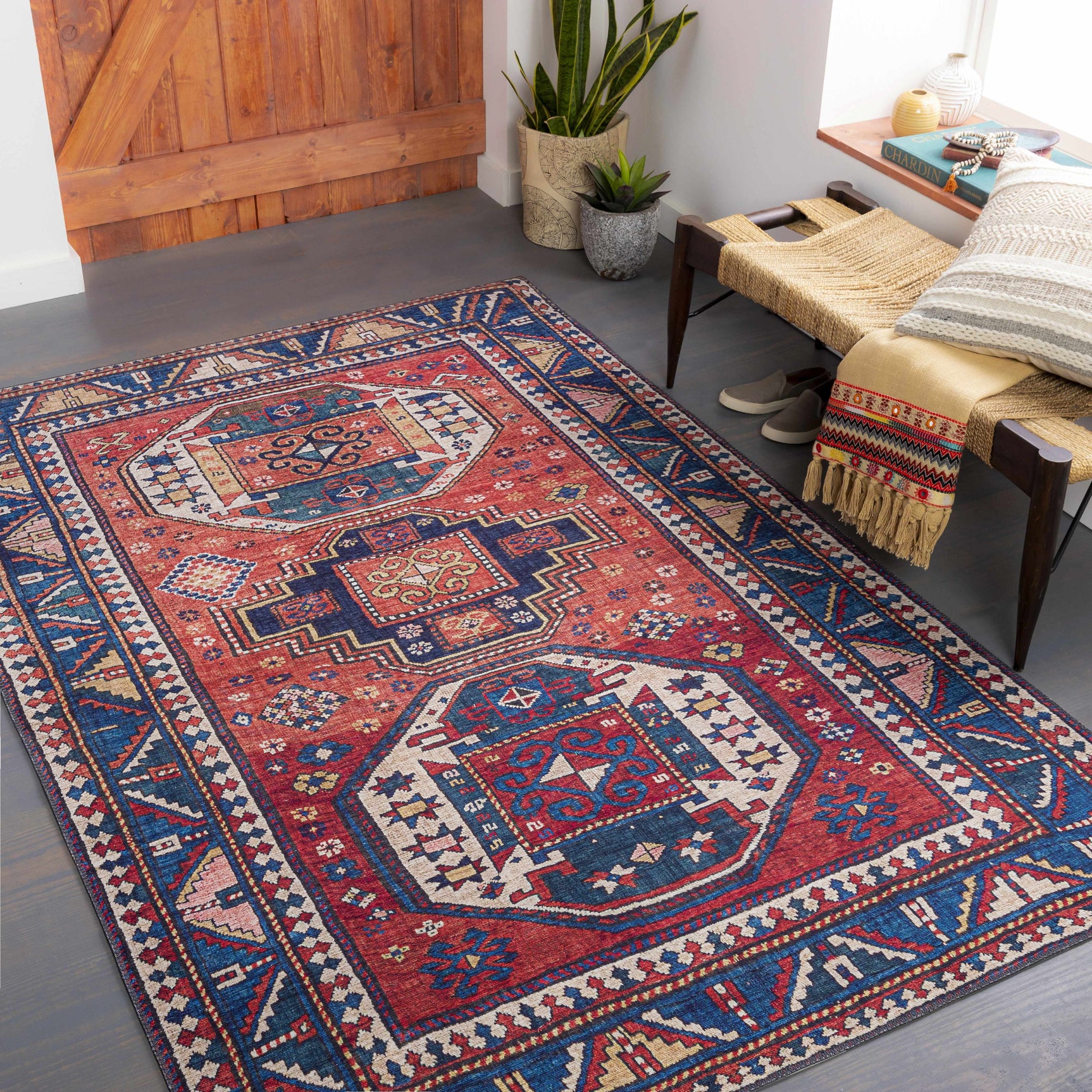 Kodiak Red&Blue Oriental Area Rug - Ornate Home