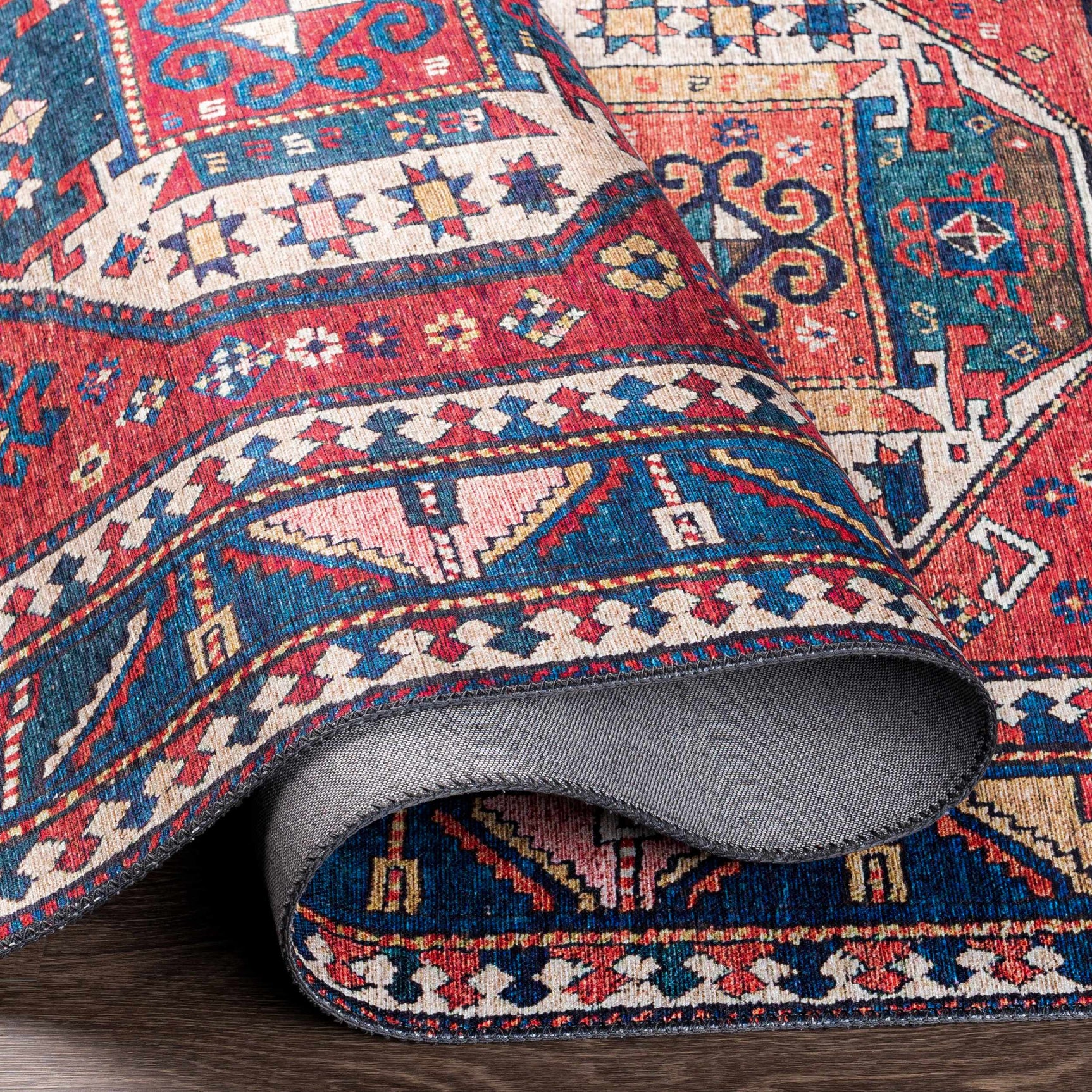 Kodiak Red&Blue Oriental Area Rug - Ornate Home