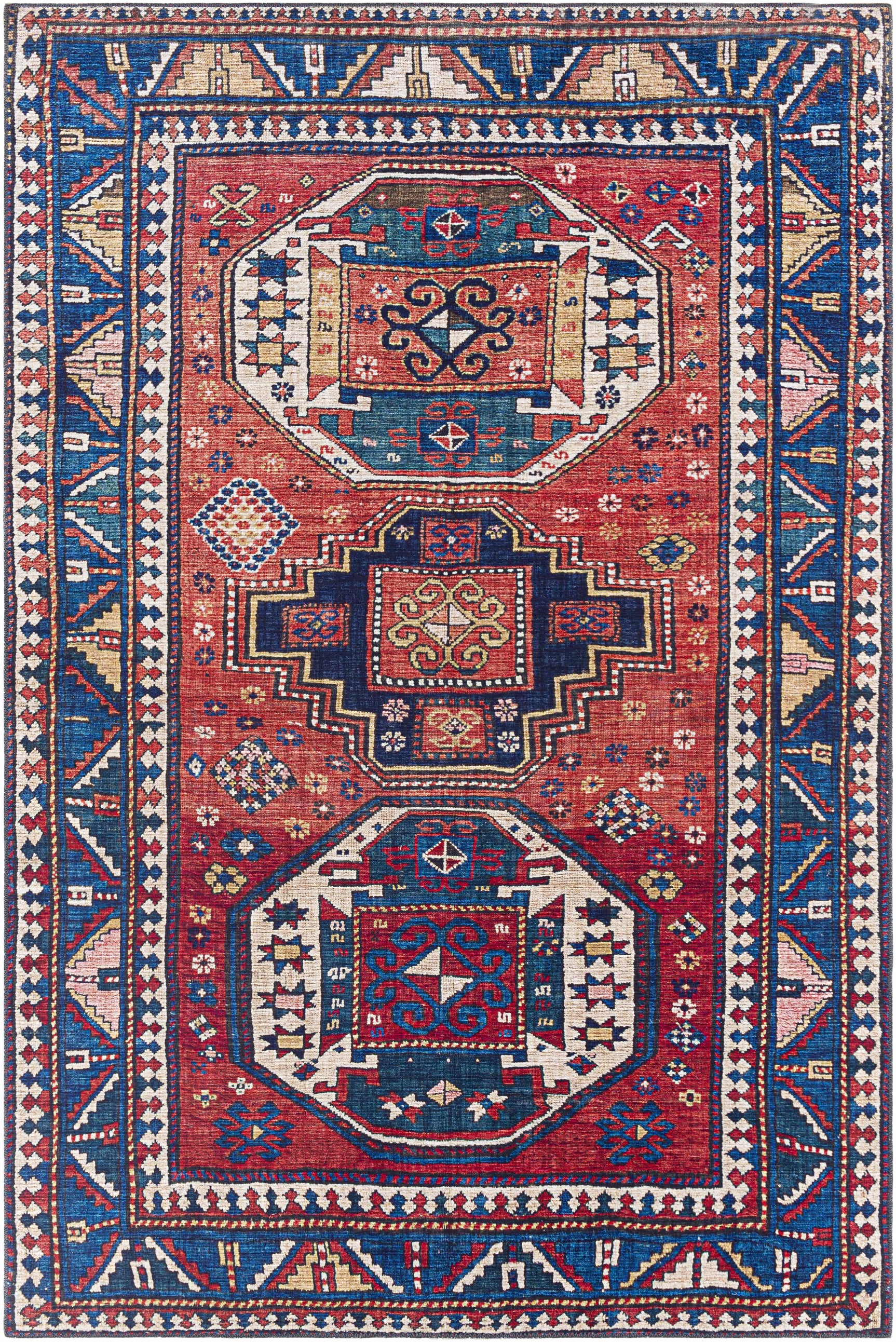 Kodiak Red&Blue Oriental Area Rug - Ornate Home