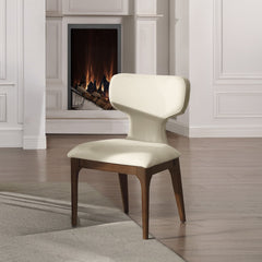Koen Beige/Brown Oak Upholstered Side Chair (Set of 2) - Ornate Home