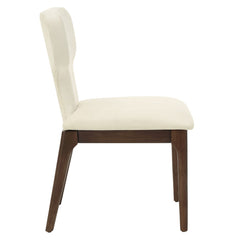 Koen Beige/Brown Oak Upholstered Side Chair (Set of 2) - Ornate Home