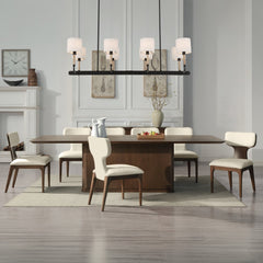 Koen Beige/Brown Oak Upholstered Side Chair (Set of 2) - Ornate Home
