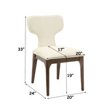 Koen Beige/Brown Oak Upholstered Side Chair (Set of 2) - Ornate Home