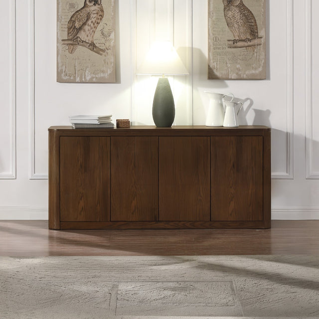 Koen Brown Oak Server - Ornate Home