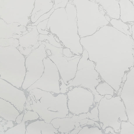 Koen Engineering Marble Top/White/Black Round Dining Table - Ornate Home