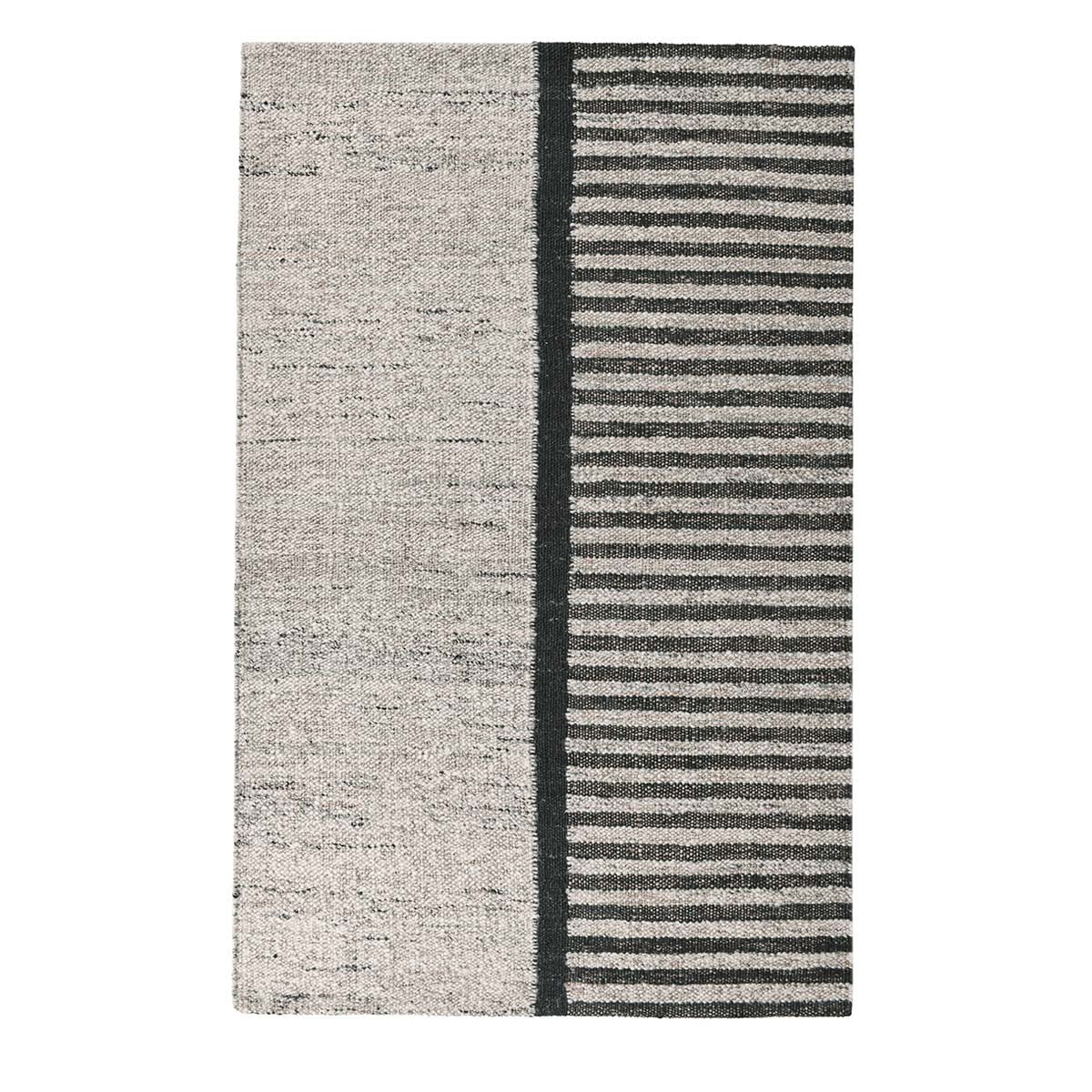Kofu Stripe Natural/Black Rug - Ornate Home