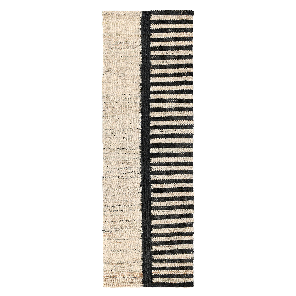 Kofu Stripe Natural/Black Rug - Ornate Home