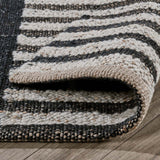 Kofu Stripe Natural/Black Rug - Ornate Home