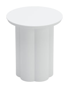 Kogur White Outdoor Side Table - Ornate Home