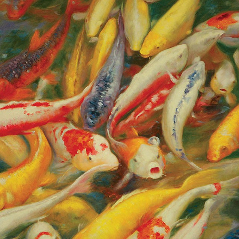 Koi Multicolor Printed Canvas Painting - Ornate Home