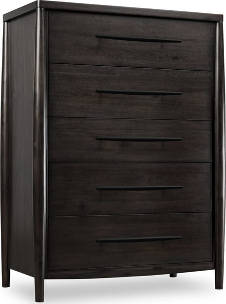 Koko Minx Five Drawer Acacia Wood Chest - Ornate Home