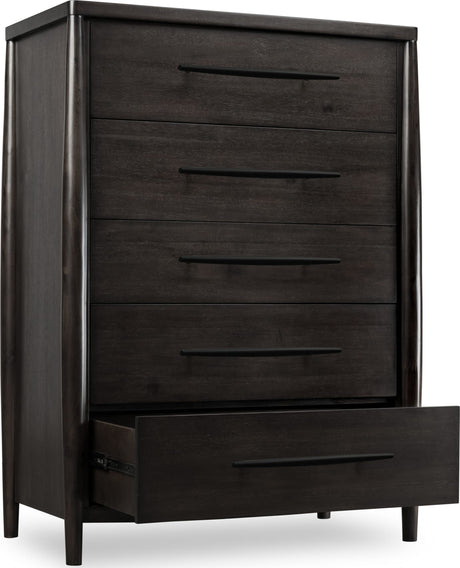 Koko Minx Five Drawer Acacia Wood Chest - Ornate Home