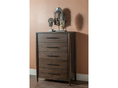 Koko Minx Five Drawer Acacia Wood Chest - Ornate Home