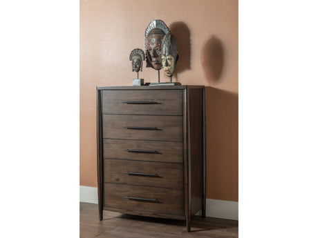 Koko Minx Five Drawer Acacia Wood Chest - Ornate Home