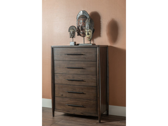 Koko Minx Five Drawer Acacia Wood Chest - Ornate Home