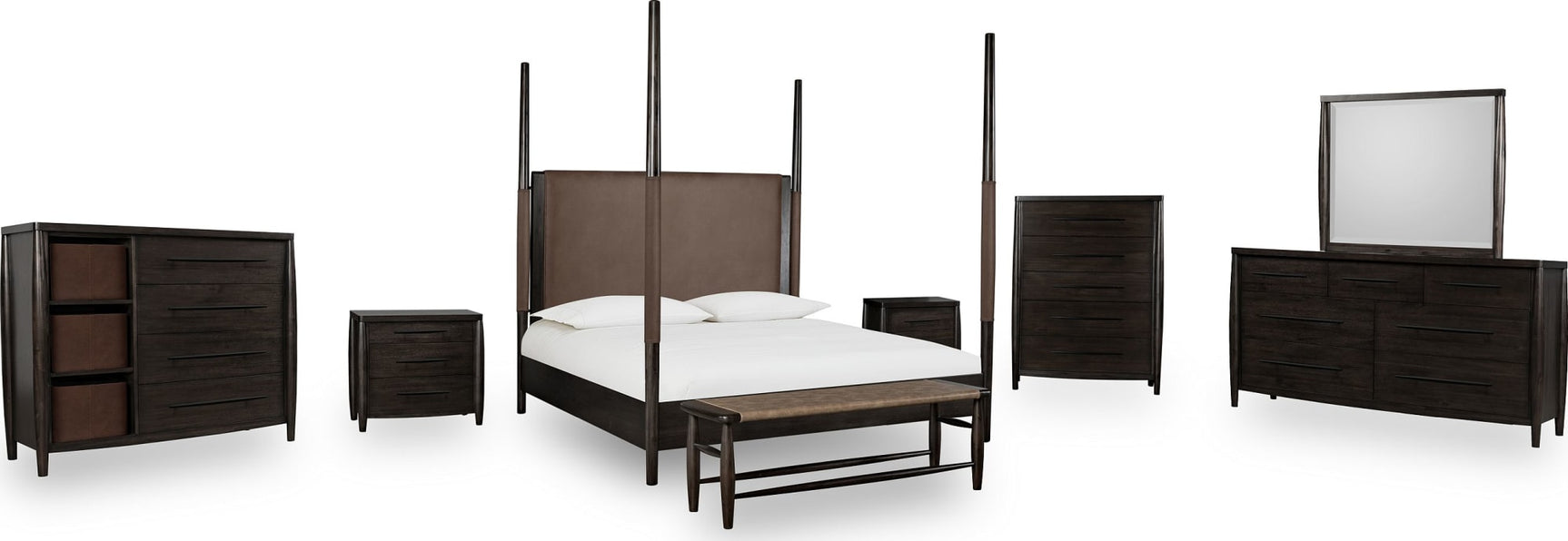 Koko Minx King Upholstered Poster Bed - Ornate Home