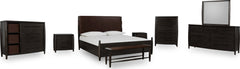Koko Minx Queen Upholstered Panel Bed - Ornate Home