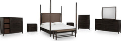 Koko Minx Queen Upholstered Poster Bed - Ornate Home