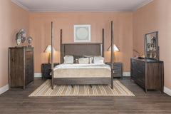 Koko Minx Queen Upholstered Poster Bed - Ornate Home