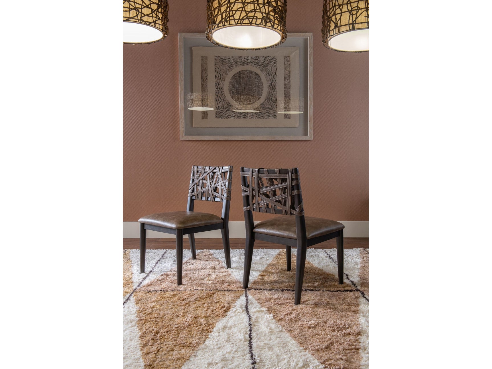 Koko Minx Synthetic Leather Dining Chair (Set of 2) - Ornate Home