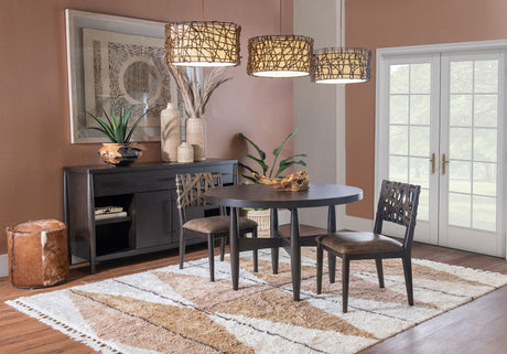 Koko Minx Synthetic Leather Dining Chair (Set of 2) - Ornate Home