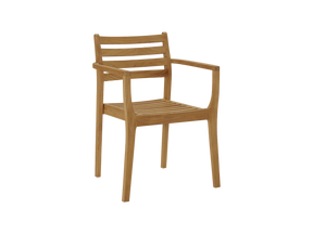 Kolding Teak Outdoor Dining Stacking Armchair (Set of 4) - Ornate Home