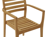 Kolding Teak Outdoor Dining Stacking Armchair (Set of 4) - Ornate Home