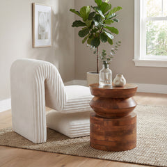 Kollam Walnut Side Table - Ornate Home