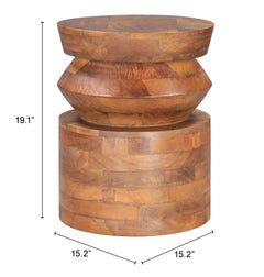 Kollam Walnut Side Table - Ornate Home