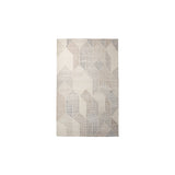 Kolt Gray/Beige 5x8 Neutral Geometric Patterned Wool Area Rug - Ornate Home