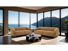 Kolvere Brown Upholstery Living Room Set - Ornate Home