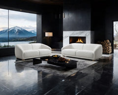 Kolvere White Loveseat - Ornate Home