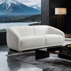 Kolvere White Loveseat - Ornate Home