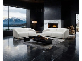 Kolvere White Upholstery Living Room Set - Ornate Home