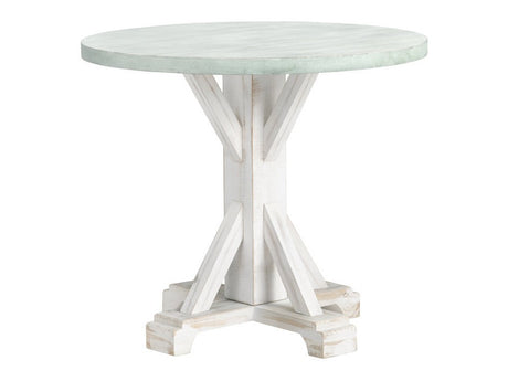 Kona Beach White/Blue Accent Table - Ornate Home