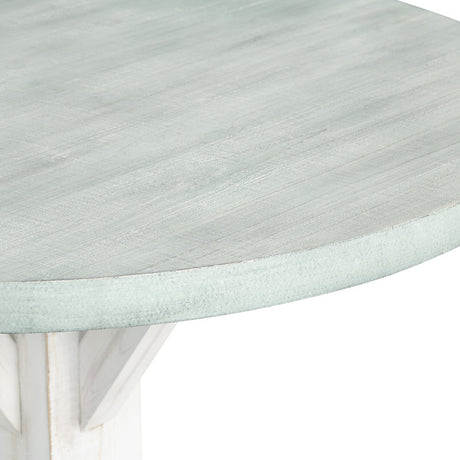 Kona Beach White/Blue Accent Table - Ornate Home