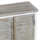 Kona Beach White/Brown Six-Door Sideboard - Ornate Home