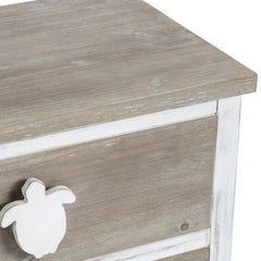 Kona Beach White/Brown Three-Drawer Chest - Ornate Home