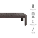 Kona Dark Brown 47 Inch Outdoor Teak Wood Coffee Table