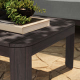 Kona Dark Brown 47 Inch Outdoor Teak Wood Coffee Table